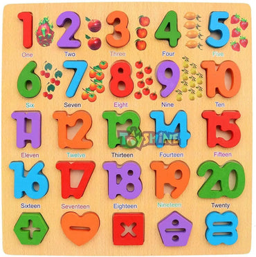 Wooden Board Numbers & Shapes The Stationers